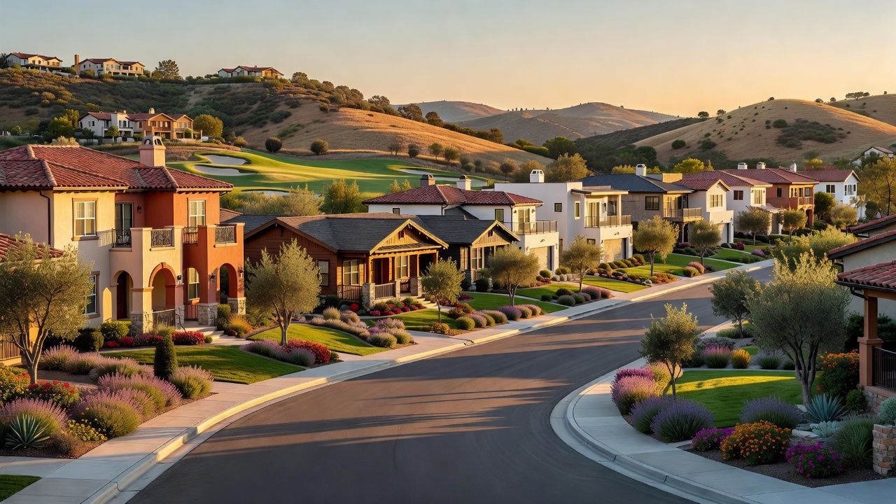 Broad Temecula master-planned streets in the character of Redhawk